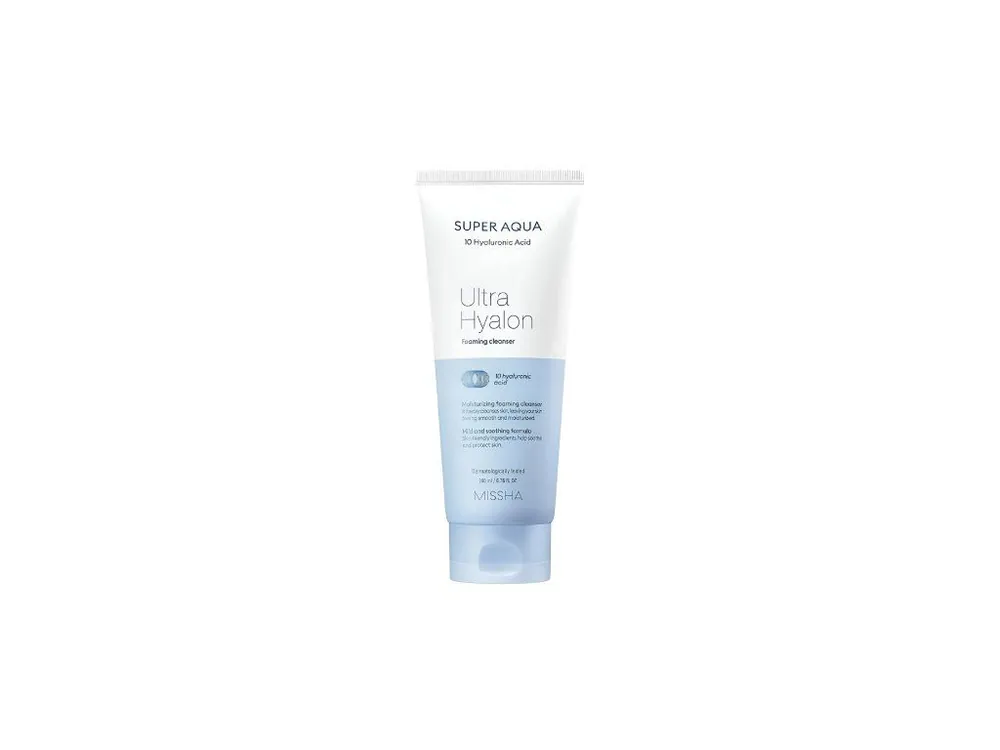 Pouze Dnes Missha Super Aqua Ultra Hyaluron Foaming Cleanser - Hydratační čistící pěna s Kyselinou Hyaluronovou