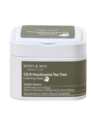 Mary&May Cica Houttuynia Tea Tree calming mask - zklidňující plátýnková maska s Tea Tree Nová Kolekce