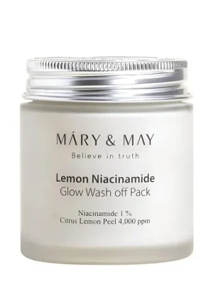 Mary&May Lemon Niaciamide Glow Wash off pack - rozjasňující pleťová maska s Niaciamidem Bezpečná Platba