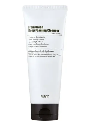 Purito From Green Deep Foaming cleanser - jemná čistící pěna s Pupečníkem Asijským Ihned K Objednání