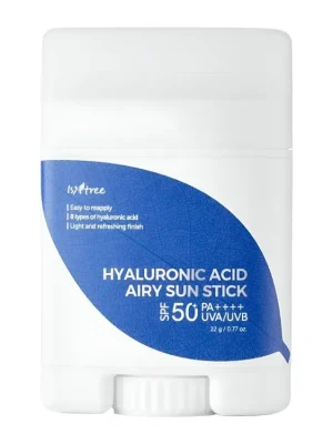 Isntree Hyaluronic Acid Airy sun stick SPF50+/PA++++ - ochranný hydratační krém v tyčince Expresní Doručení