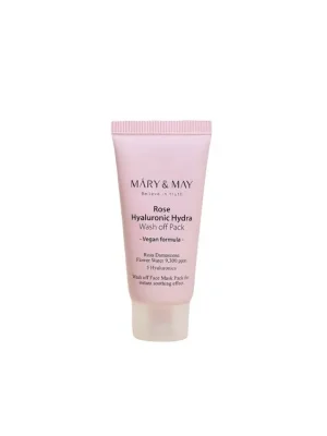 Must-Have Mary&May Rose Hyaluronic Hydra wash off pack - hydratační pleťová maska s vodou z růží
