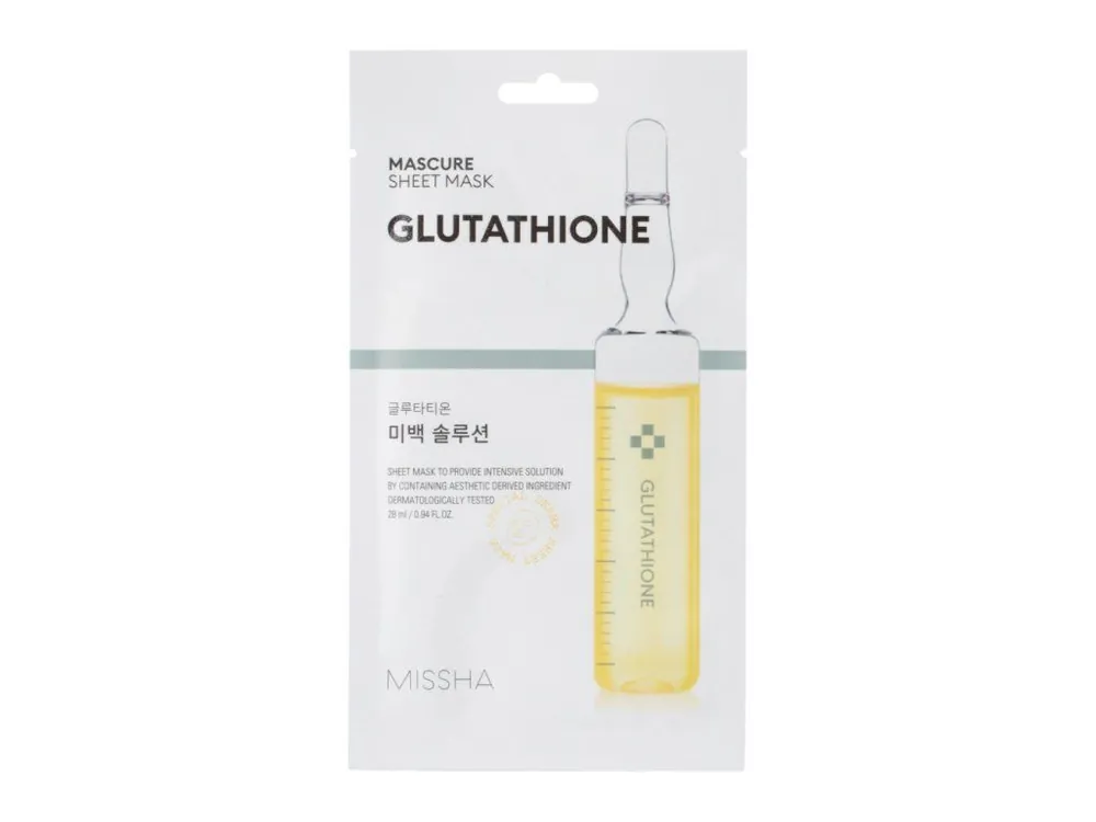 Missha Mascure Whitening Glutathione Sheet mask - pleťová maska zesvětlující pigmentové skvrny Nakupujte Hned