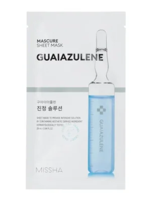 Přímo Od Výrobce Missha Mascure sheet mask Guaiazulene - zklidňující plátýnková maska obsahující Guaiazulene