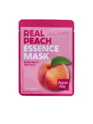 Farm Stay Real Peach essence mask - posilující maska s extraktem z Broskví Akční Cena