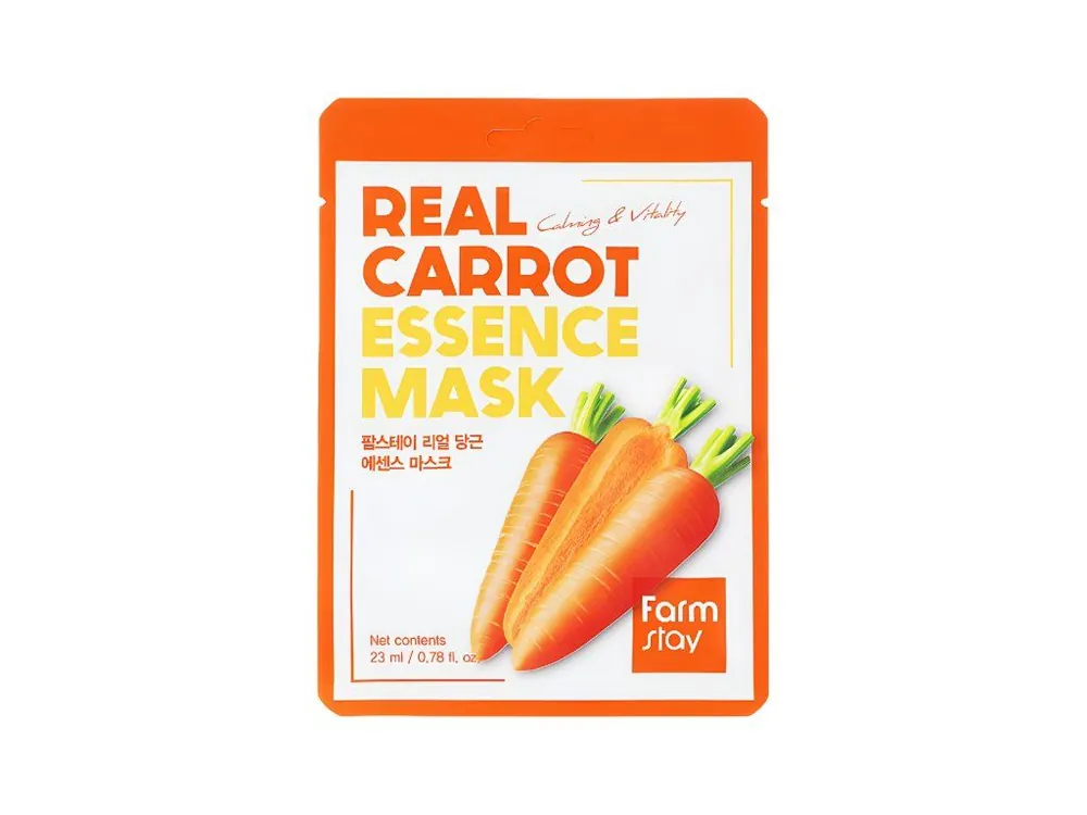 Časově Omezené Real Carrot essencemask - hydratační, vyživující pleťová maska s extraktem z mrkve