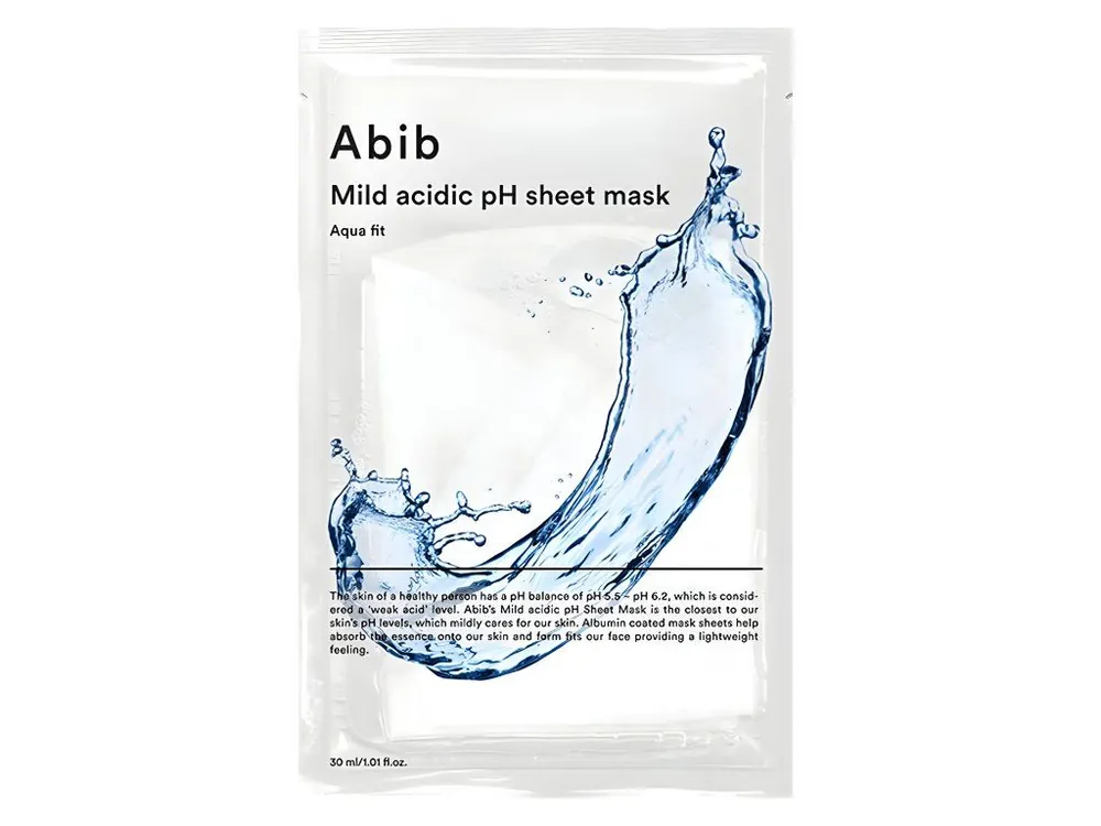 Autentický Abib Mild Acidic pH Sheet mask Aqua Fit - vysoce hydratační plátýnková maska s Kyselinou hyaluronovou