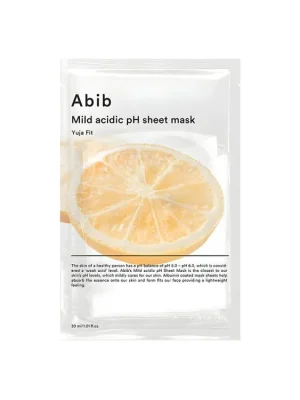 Abib Mild Acidic pH Sheet mask Yuja fit - rozjasňující plátýnková maska s extraktem z Yuzu Nakupujte Hned