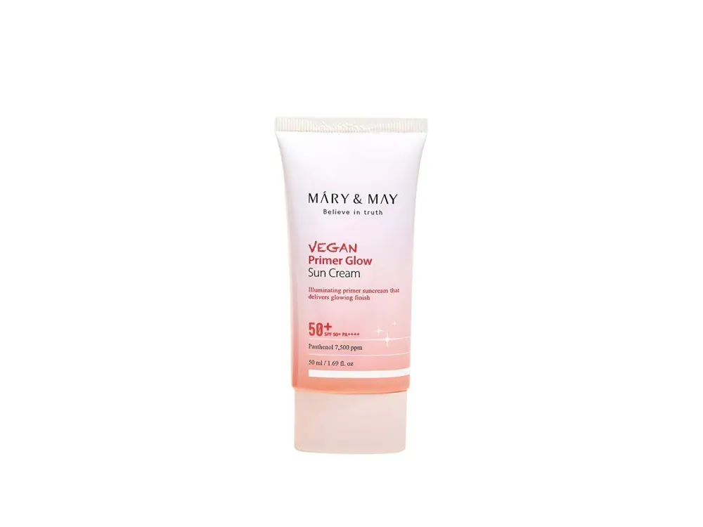 Mary&May Vegan Primer Glow Sun cream SPF50+/PA++++ - hydratační tónovaný krém s ochranným faktorem Vrácení Zdarma
