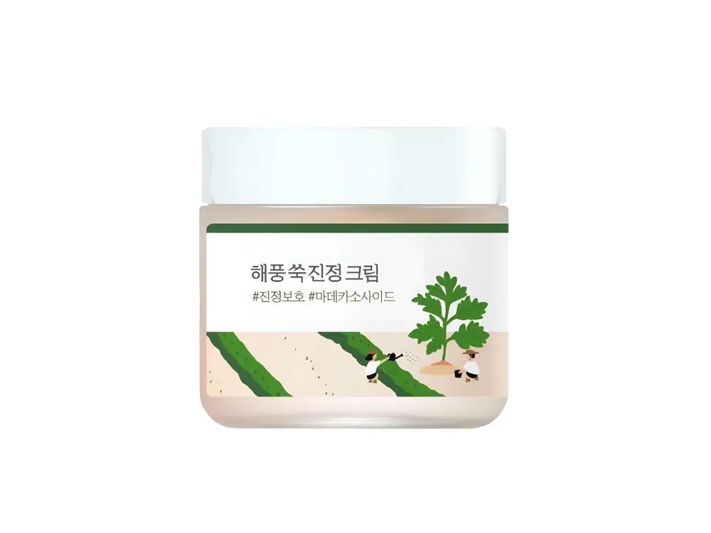 Levný Round Lab Mugwort Calming cream - zklidňující gelový krém pro citlivou a problematickou pleť