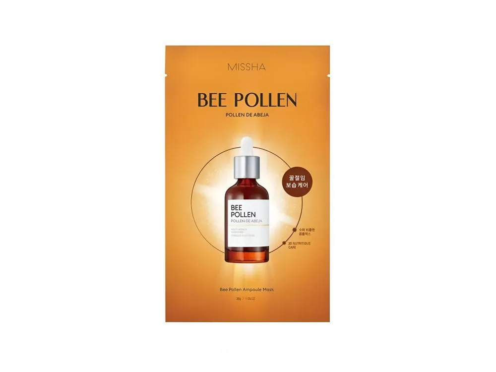Časově Omezené Missha Bee Pollen Ampoule mask - revitalizační pleťová maska s včelím pylem
