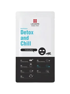 Leaders Insolution Detox and Chill Purifying mask - hloubkově čistící maska s aktivním uhlím Výhodná Nabídka