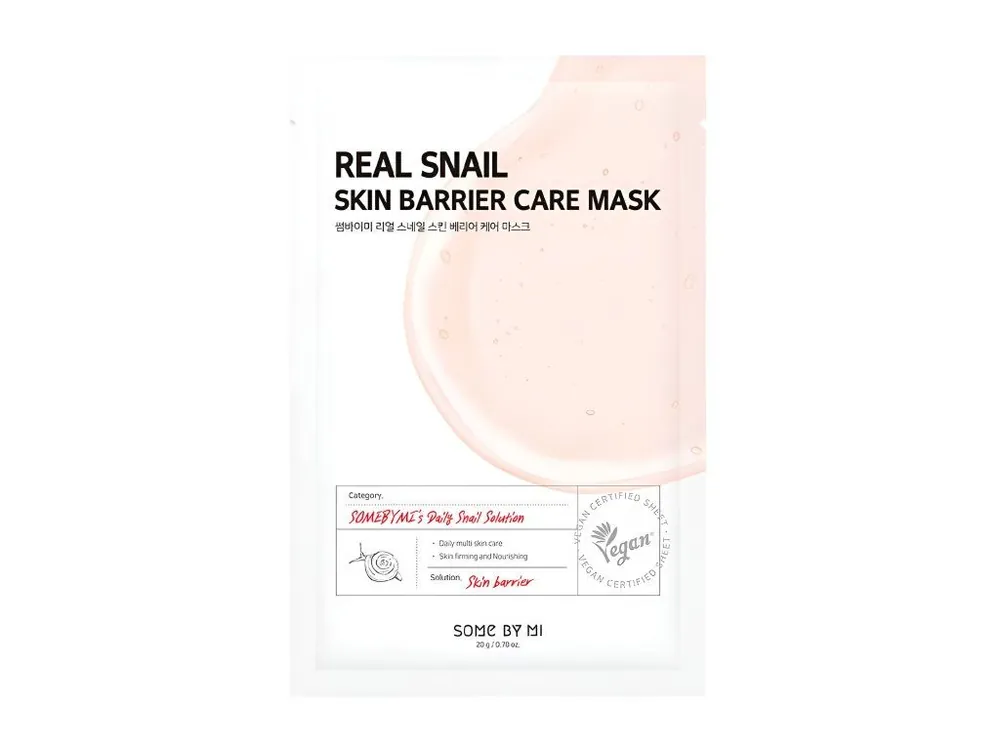 Levný Some By Mi Real Snail Skin Barrier care mask - regenerační plátýnková maska se šnečím Mucinem