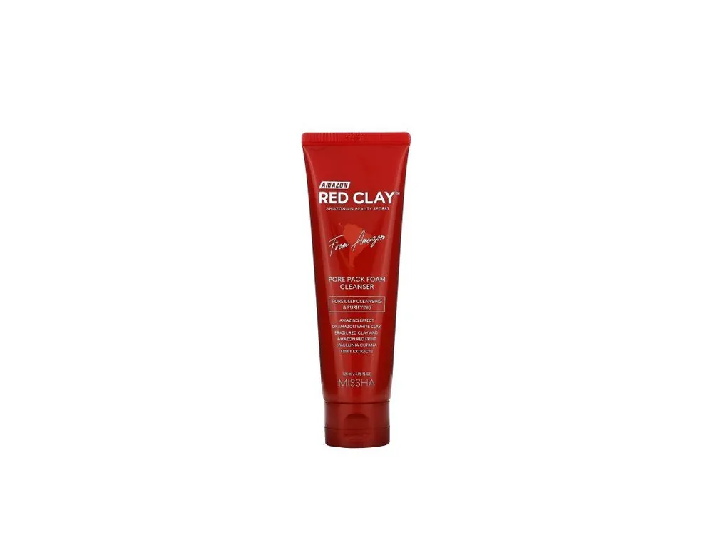 Missha Amazon Red Clay Pore pack foam cleanser - čistící pleťová pěna a maska s červeným jílem 2V1 Přímo Od Výrobce
