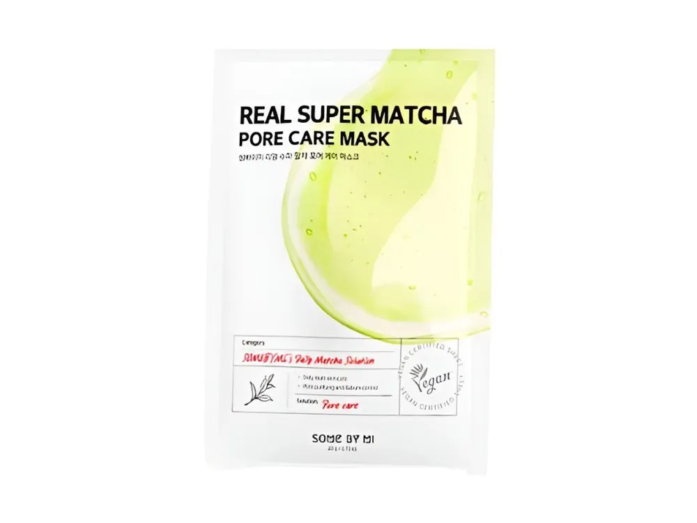 Some By Mi Real Super Matcha Pore Care Mask - plátýnková maska stahující rozšířené póry Novinka