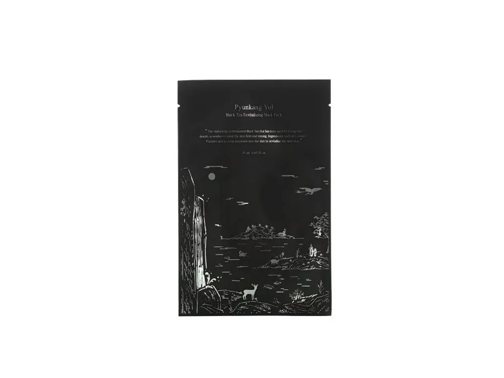 Omezená Nabídka Pyunkang Yul Black Tea Revitalizing Mask Pack - revitalizační plátýnková maska s fermentovaným černým čajem