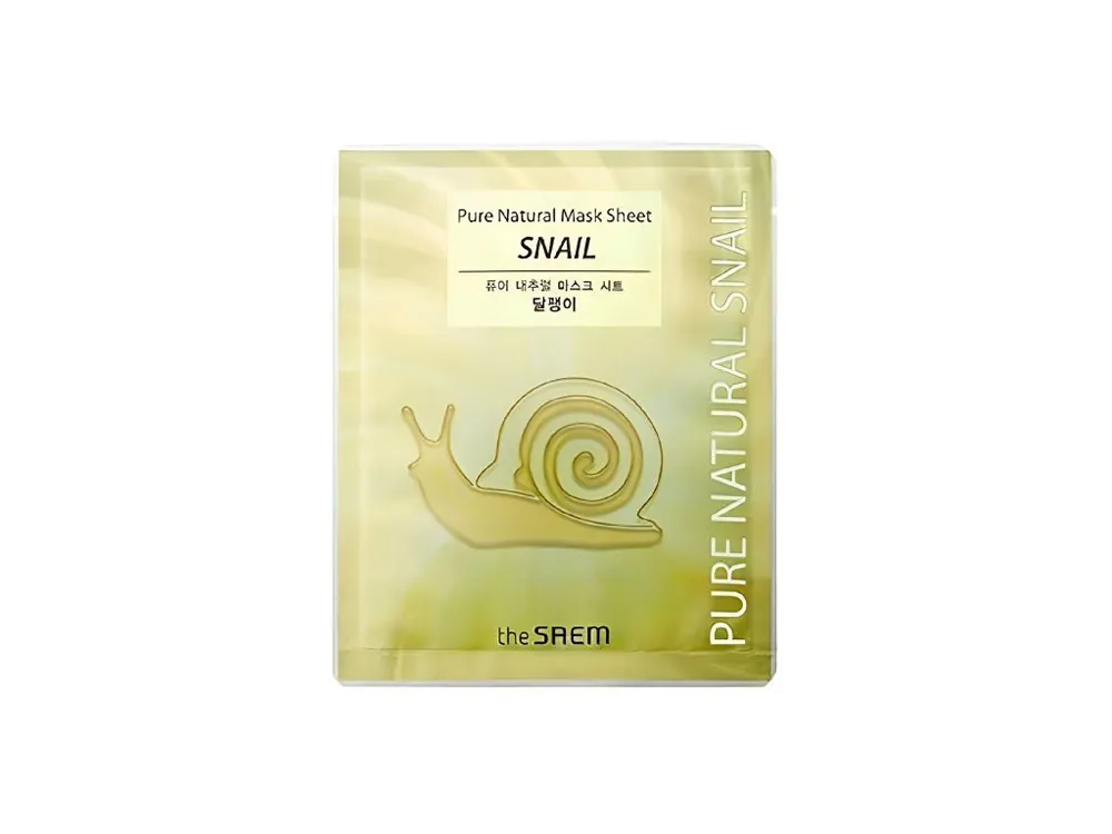 Akční Cena The Saem Pure Natural Mask Sheet Snail - regenerační pleťová maska se šnečím Mucinem