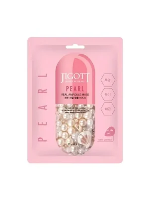 Koupit Online Jigott Real Ampoule mask Pearl - rozjasňující maska s perlovým extraktem