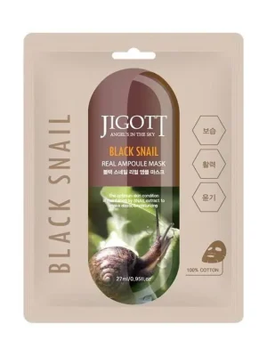 Přímo Od Výrobce Jigott Real Ampoule mask Black snail - regenerační pleťová maska se šnečím mucinem