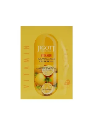 Jigott Real Ampoule Mask Vitamin - rozjasňující pleťová maska s vitamíny Horká Nabídka