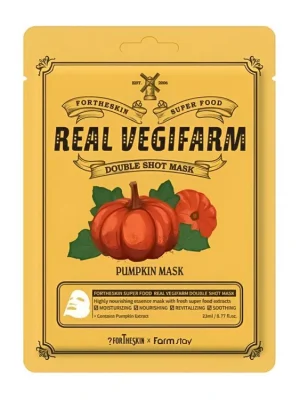 Cenově Výhodný For the Skin by Lab Real Vegifarm Double Shot mask Pumpkin - vyživující pleťová maska s dýňovým extraktem