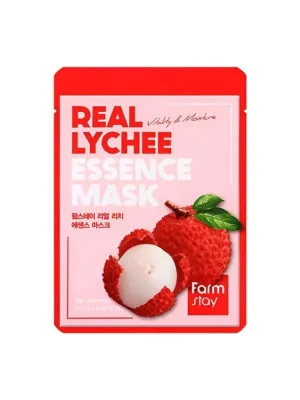 Autentický Farm Stay Real Lychee Essence mask - revitalizační maska s extraktem z Liči