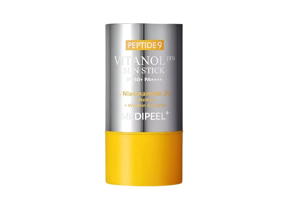 Omezená Nabídka Medi-Peel Peptide9 Vitanol Sun Stick Pro SPF50+/PA++++ - rozjasňující opalovací krém v tyčince s Niaciamidem