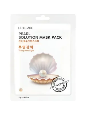Lebelage Pearl Solution Mask pack - rozjasňující plátýnková maska s extraktem z Perel Sleva
