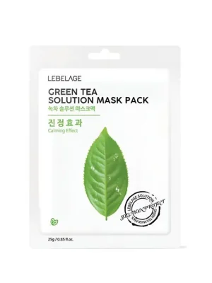 Tovární Cena Lebelage Green Tea Solution mask pack - zklidňující plátýnková maska se Zeleným čajem
