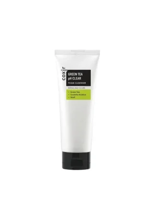 Nová Kolekce Coxir Green Tea pH Clear foam Cleanser - zklidňující čistící pěna s Pupečníkem Asijským