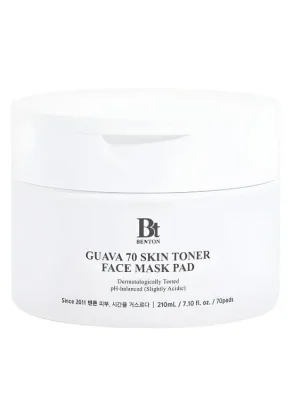 Časově Omezené Benton Guava 70 Skin Toner Face mask pad - hydratační tonerové polštářky s Azulenem