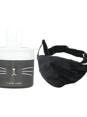Autentický I Dew Care Meet Bubble Kitty Black Cat Headband and Bubble foam maker set - set šlehač čistící pěny+kosmetická čelenka