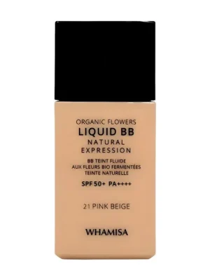 Časově Omezené WHAMISA Organic Flowers Liquid BB cream - BIO BB krém Pink Beige