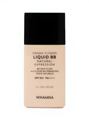 WHAMISA Organic Flowers Liquid BB cream - BIO BB krém TAN Beige Akce