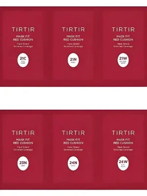 Pouze Dnes TIRTIR Mask Fit Red Cushion sada vzorků odstínů make-upu 6ks