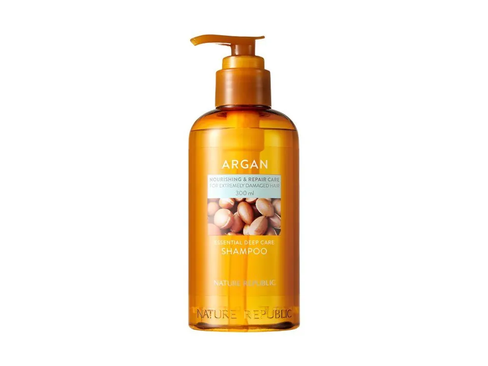 Nature Republic Argan Essential Deep care shampoo - hloubkově regenerační šampon pro poškozené vlasy Sleva