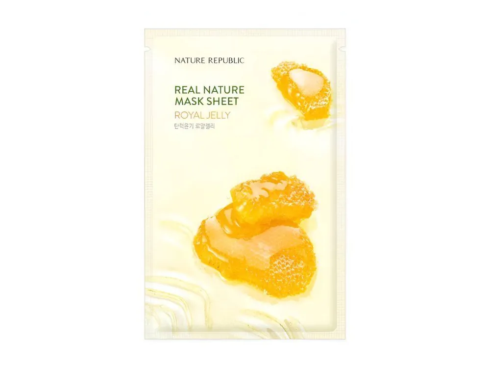 Pouze Dnes Nature Republic Real Nature mask sheet Royal Jelly - zklidňující plátýnková maska s Mateří kašičkou