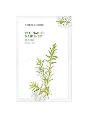 Nature Republic Real Nature mask sheet Tea tree - protizánětlivá plátýnková maska s Tea Tree Horká Nabídka