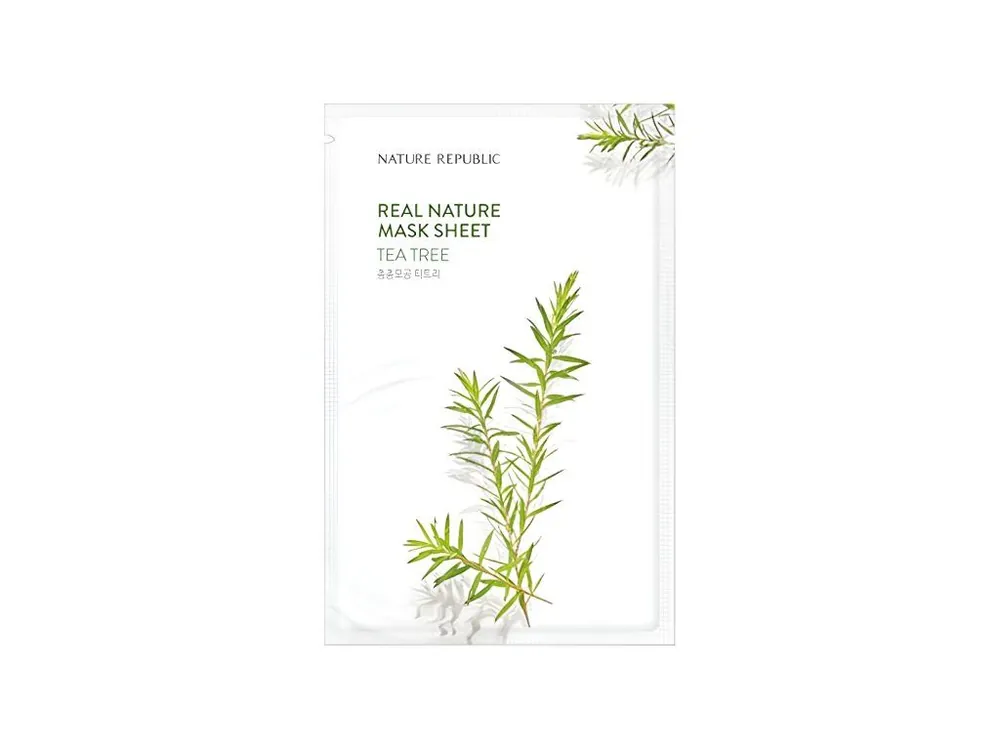 Nature Republic Real Nature mask sheet Tea tree - protizánětlivá plátýnková maska s Tea Tree Horká Nabídka