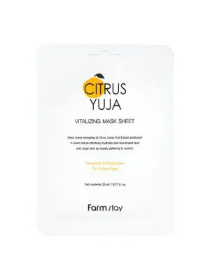Farm Stay Citrus Yuja Vitalizing mask sheet - revitalizační pleťová maska s YUZU Nejlepší Cena