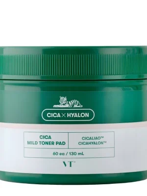 VT Cosmetics Cica Mild Toner Pad - jemné exfoliační tonizující tampónky Vrácení Zdarma