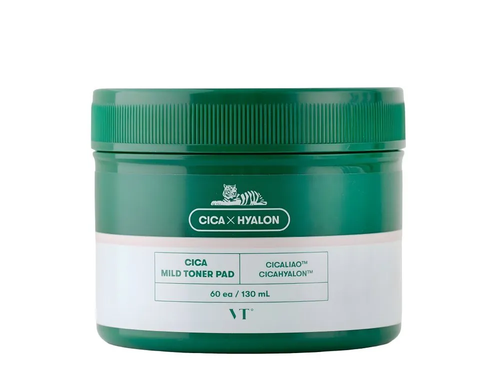 VT Cosmetics Cica Mild Toner Pad - jemné exfoliační tonizující tampónky Vrácení Zdarma