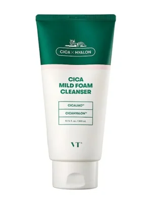 VT Cosmetics Cica Mild Foam Cleanser - jemná čistící pěna s Pupečníkem Asijským Odeslání Ihned