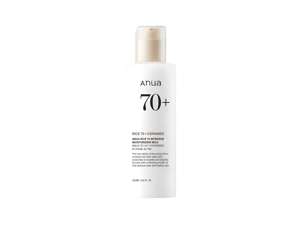 Anua Rice 70 Intensive Moisturizing Milk - Intenzivně hydratační pleťové mléko s rýžovou vodou Top Prodej