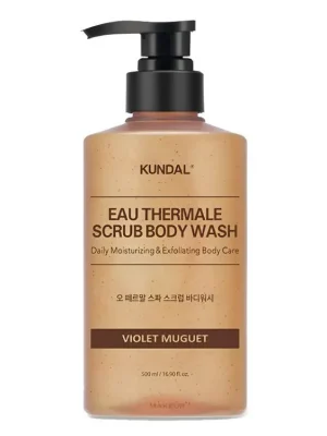 Víkendová Akce Kundal EAU Thermale Scrub Body Wash - Luxusní exfoliační sprchový gel