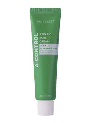Nine Less A-Control Azelaic Acid Cream - krém s kyselinou Azealovou pro mastnou pleť Víkendová Akce