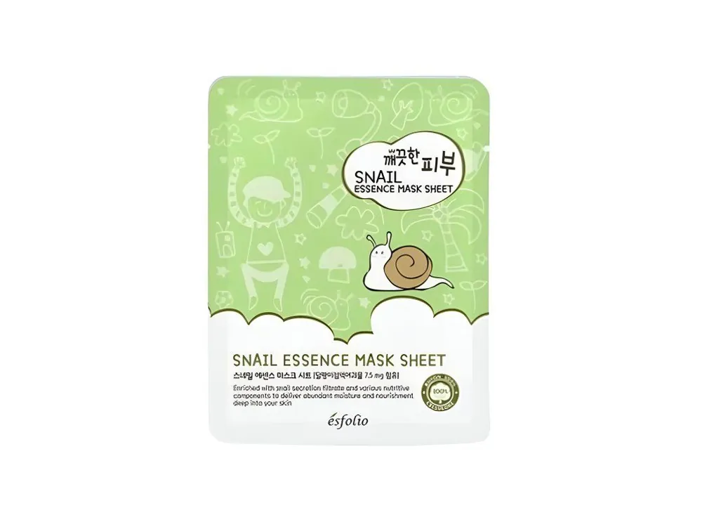 Must-Have Esfolio Snail Essence Mask sheet - vyživující plátýnková maska se šnečím mucinem