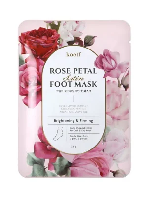 Bezpečná Platba Koelf Rose Petal Satin Foot mask - vyživující maska na nohy