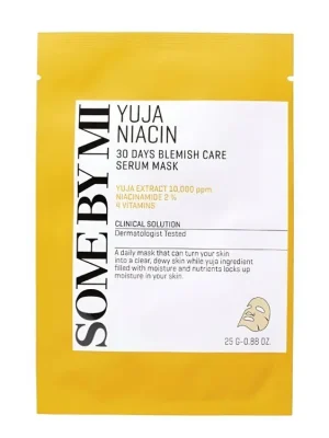 Časově Omezené Some By Mi Yuja Niacin 30Days Blemish care serum mask - rozjasňující maska s Niaciamidem a vitamíny