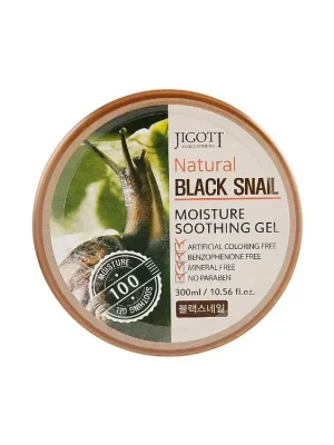 Jigott Natural Black Snail Moisture Soothing gel - hydratační gel s výtažkem ze šnečího mucinu Akce
